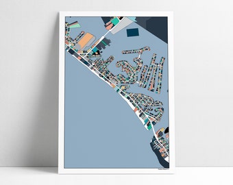 Madeira Beach FL Wall Art Map Print Poster Madeira Beach House Art Poster Florida Beach Home Decor Madeira FL Abstract Art Thank You Gift