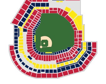 Cardinals Stadium Seating Map St Louis Cardinals Busch Stadium Mlb Stadium Map Ballpark | Etsy Denmark