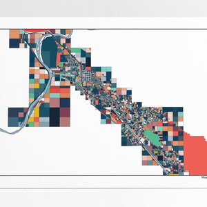 Moab Map  Art Print Home Decor Moab UT Abstract Art Poster Office Artwork Moab Gift Wall Art Moab UT City Art City Map Utah Map