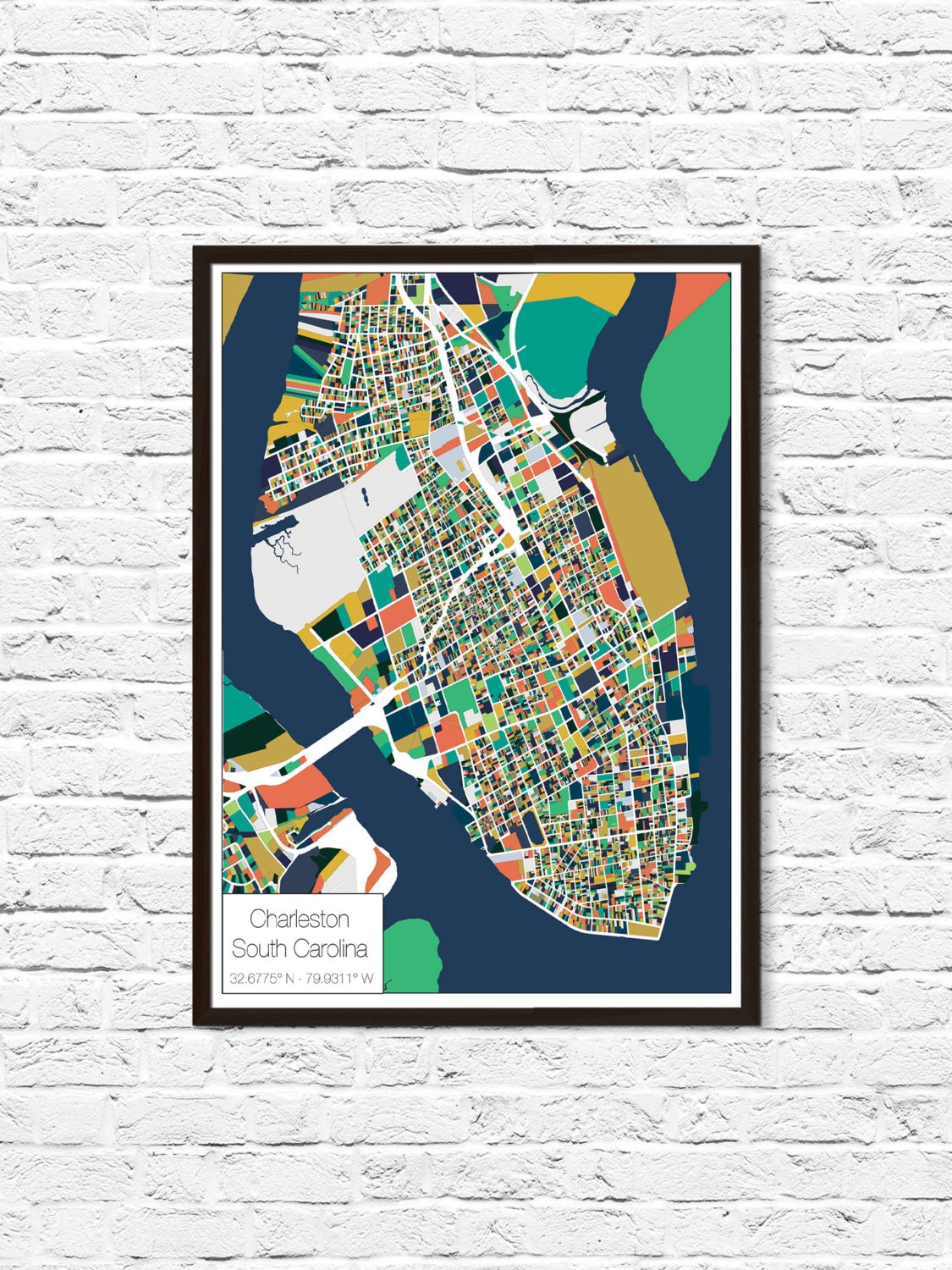 Charleston SC City Map Charleston Parcels Charleston SC - Etsy