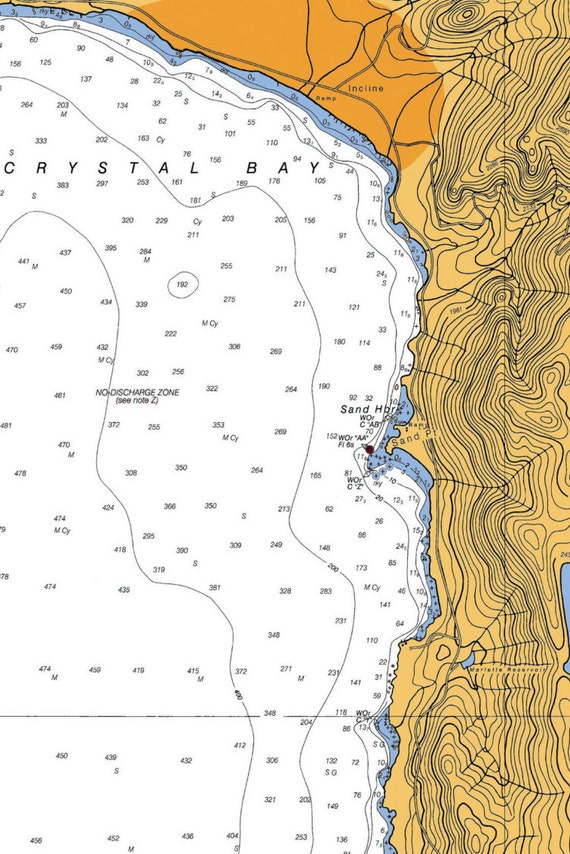 Lake Tahoe Navigation Chart