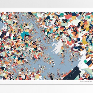 Smith Mountain Lake Virginia Art Map Print, Smith Mountain Lake VA poster, Smith Mountain Lake kaart kunst aan de muur kunst, VA Lake House Artwork cadeau