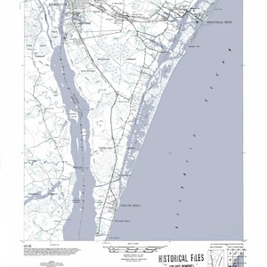 Wilmington NC Vintage Map Art Poster Print Beach House Decor Wilmington