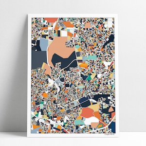 Chapel Hill NC Wall Art Map Print Poster UNC Housewarming Gift Chapel Hill Poster Wall Art Home Decor Office Decor Gift Print Abstract Art