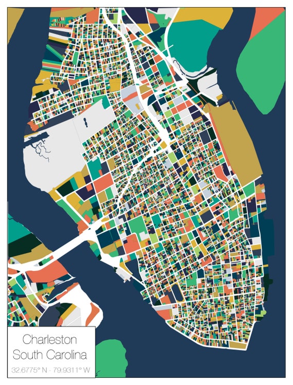 City Of Charleston Zoning Map Charleston Sc City Map Charleston Parcels Charleston Sc | Etsy Ireland