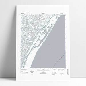 Wrightsville Beach NC Map Print: Vintage Topographic Art