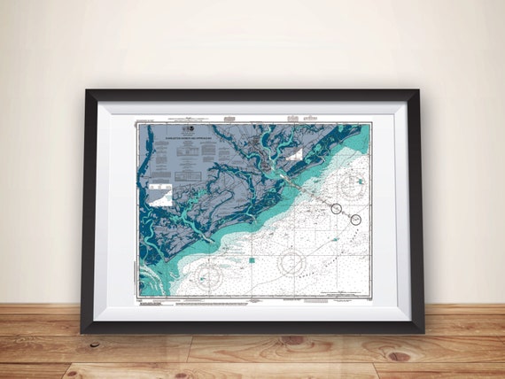 Charleston Nautical Chart Art