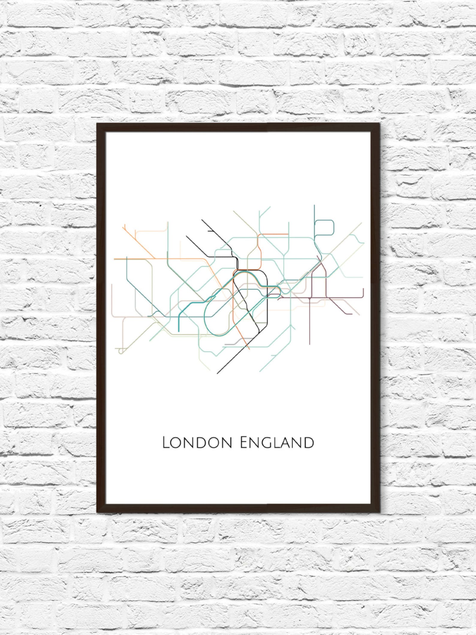 London Underground London Tube Map Transit Map London Art Etsy UK