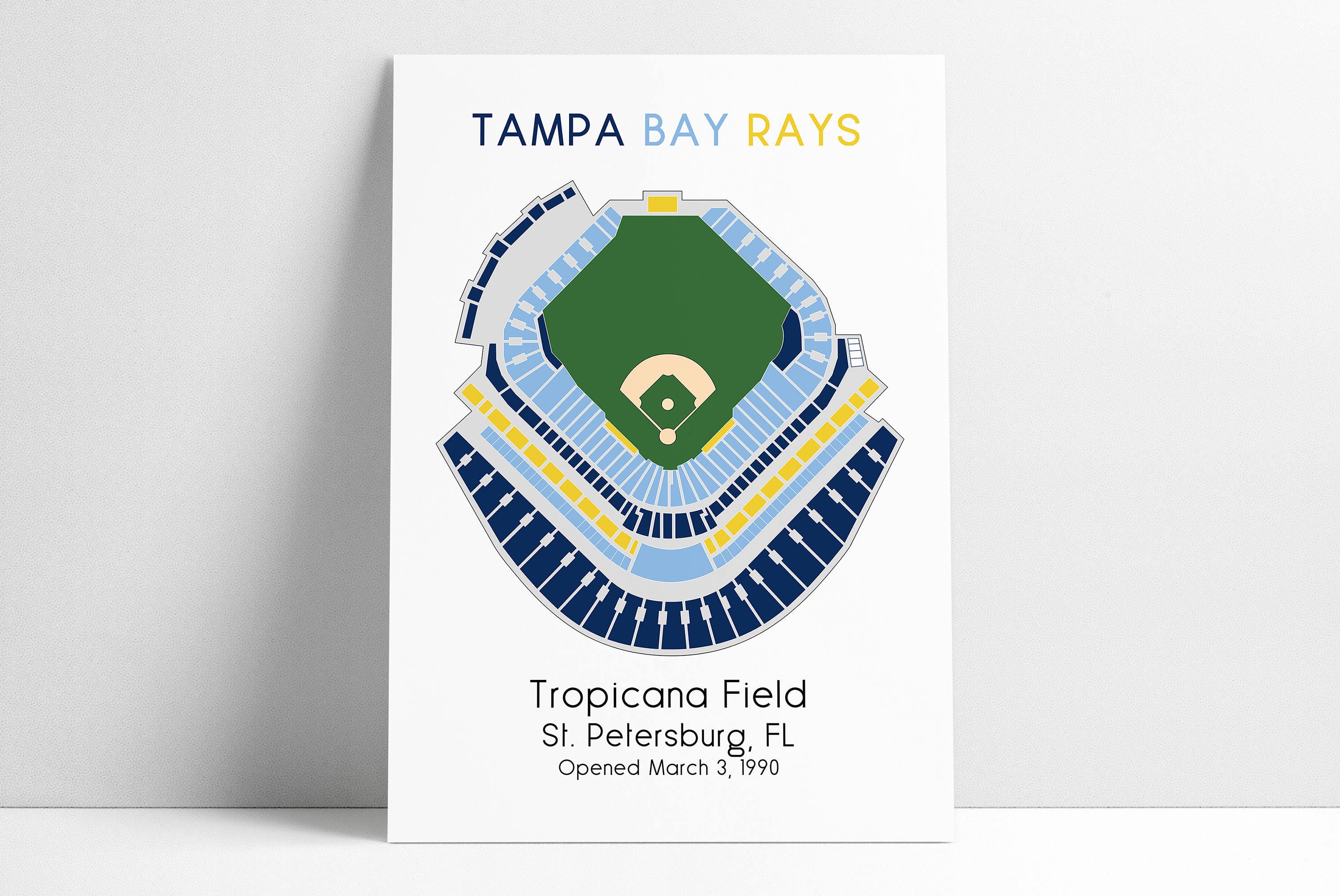 Tampa Bay Rays Tropicana Field MLB Stadium Map Ballpark Map -  UK