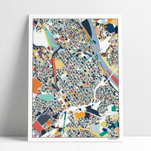 Lynchburg VA City Map Art Print Lynchburg Map Poster Wall Art Home Decor Office Decor Lynchburg Virginia Gift Print Lynchburg Abstract Art