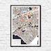 Mt Pleasant SC, Charleston, Map Art, Mt Pleasant Map, Travel Map, City Map Artwork, Charleston ...
