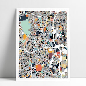 Winston Salem Print Karte Kunst Einweihungsparty Geschenk Poster Winston Salem Karte Poster Wandkunst Wohnkultur Bürodekor Geschenkdruck Abstrakte Kunst
