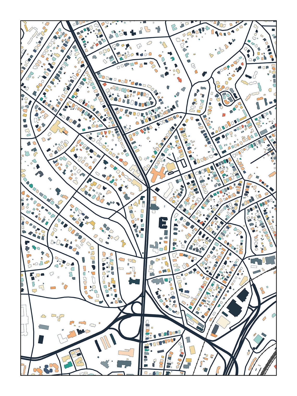 Five Points Raleigh NC Wall Art Map Print Poster 5 Points Etsy