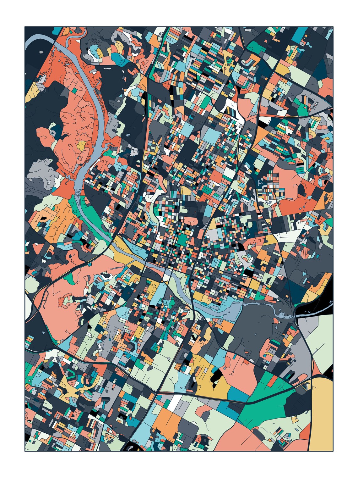 Austin TX City Map Austin Texas - Il 1140xN.1198473686 R146