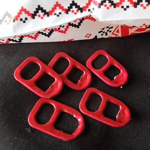Mais de 200 abas de alumínio vermelho a granel, abas de latas de refrigerante e cerveja para artesanato e caridade, bolsas, joias, fotos,