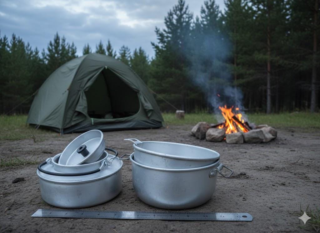 Cooking a Pot of Chili on a Camping Stove Stock Photo - Image of metal
