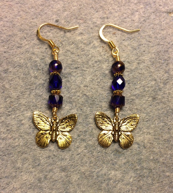 Butterfly charm cheap drop earrings