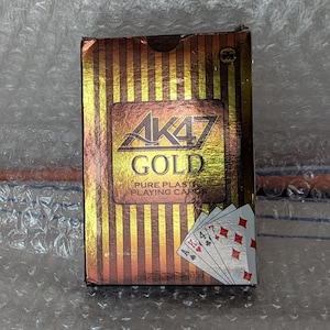 AK47 GOLD Spielkarten aus reinem Plastik, hergestellt in Indien