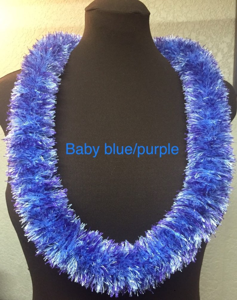 Madetoorder Two Color Eyelash Yarn Lei in a Variety of Etsy