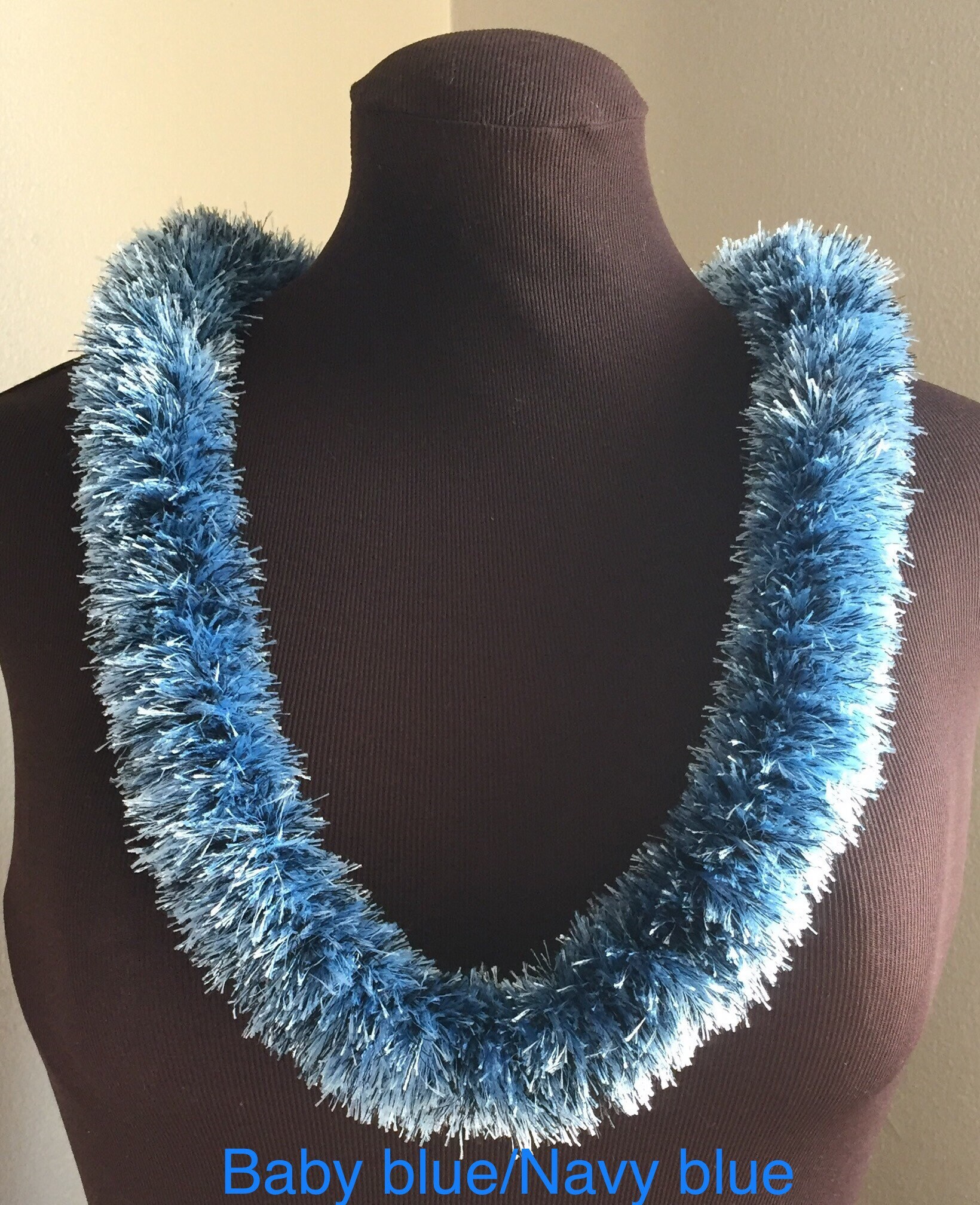 Madetoorder two color eyelash yarn lei in a variety of Etsy 日本