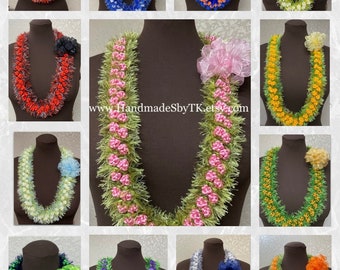 MADE TO ORDER customized double pikake eyelash lei with a variety of color choices