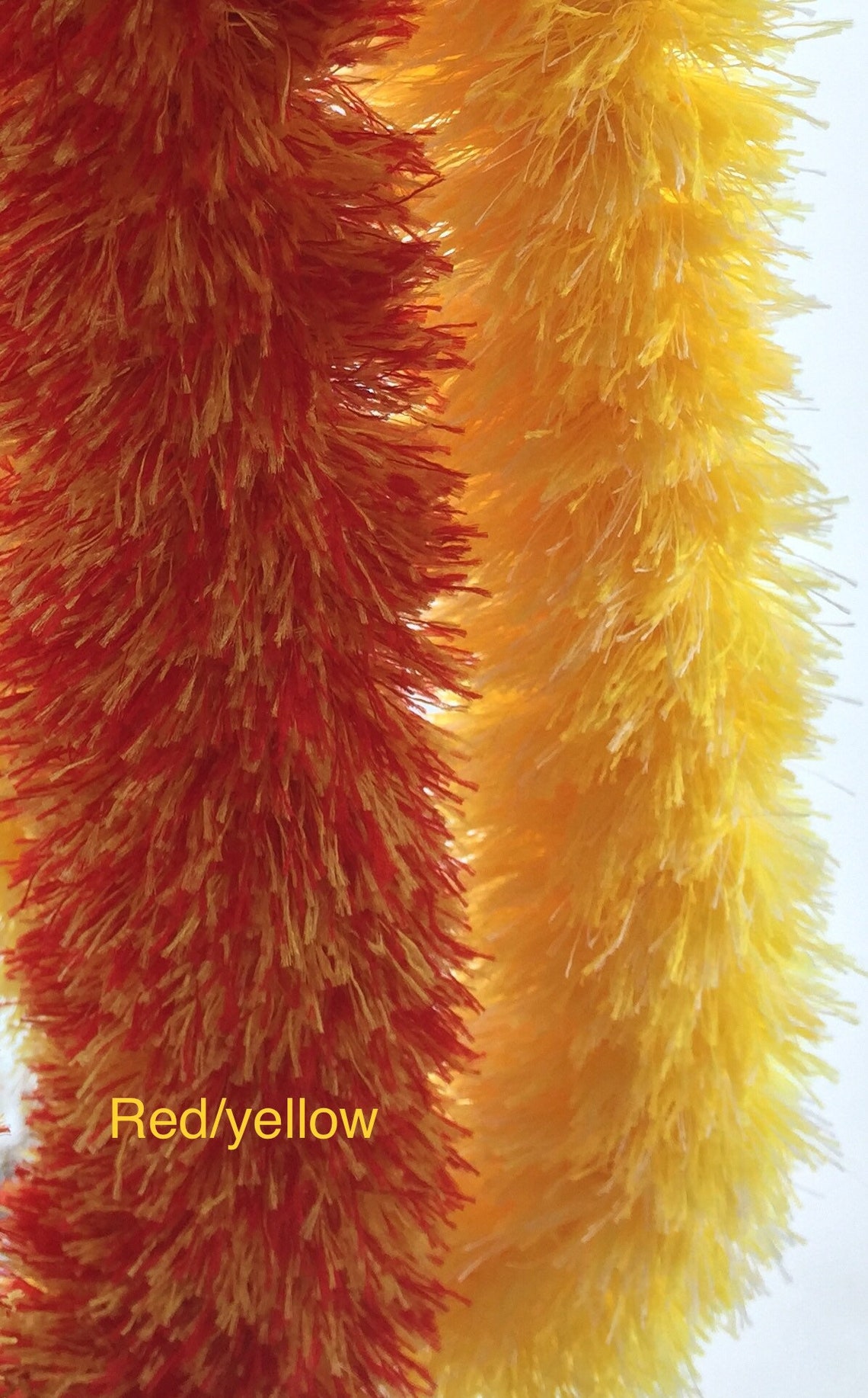 Madetoorder two color eyelash yarn lei in a variety of Etsy