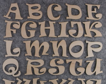 Georgia Font Alphabet Set 3 or 6mm Plywood Lower Case Letters a-z 26 Characters 