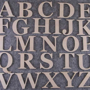 Georgia Font Alphabet Set Letras maiúsculas A-Z 3mm Contraplacado 26 caracteres