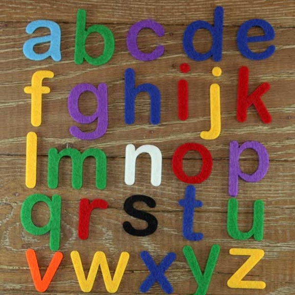 Arial Police Arrondie Alphabet Set Lettres Minuscules a-z 3mm Feutre 26 Caractères