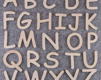 Comic Sans Font Alphabet Set 3 or 6mm Plywood Capital Letters A-Z 26 Characters