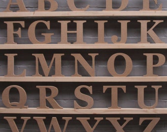 Alphabet Set: Georgia Font Freestanding 18cm High. MDF