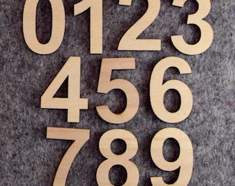 Arial Font Number Set 3mm or 6mm Plywood 0-9, 10 Characters