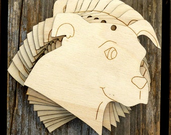 10x Wooden Dog Chihuahua Head Craft Shape 3mm Ply Domestic pet animals