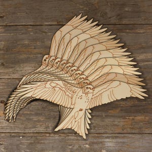 10x Wooden Soring Red Kite Craft Shape 3mm Ply Birds Of Prey Flying