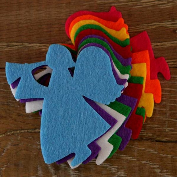 10x 3mm Thick Felt Curvaceous Hearts Craft Shapes Sizes 6-15cm 11 Colours