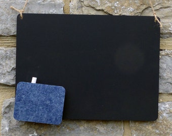 Chalk Blackboard Rectangle Shape for Memos Notes and Home Decor