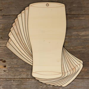 10x Bicchieri da birra in legno Tulip Style Forme artigianali Utensili in compensato da 3 mm