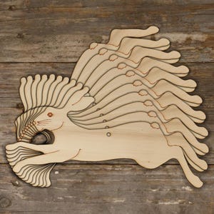 10x Wooden Hare Running and Bounding Craft Shapes 3mm Plywood Animal Wildlife