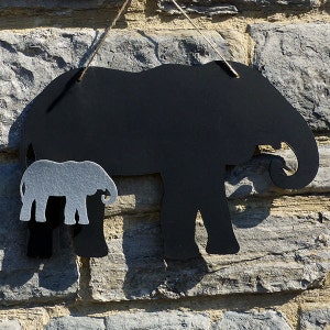 Chalk Blackboard Elephant Shape for Memos Notes & Home Decor Safari Animal