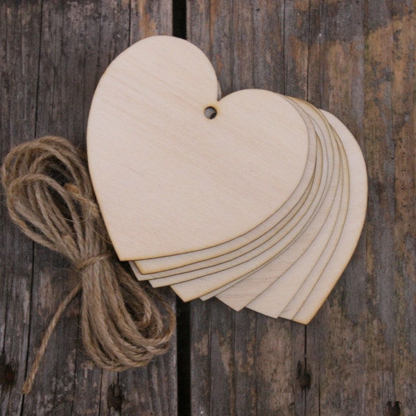 10x En bois Curvaceous Heart Craft Shape 3mm Pli