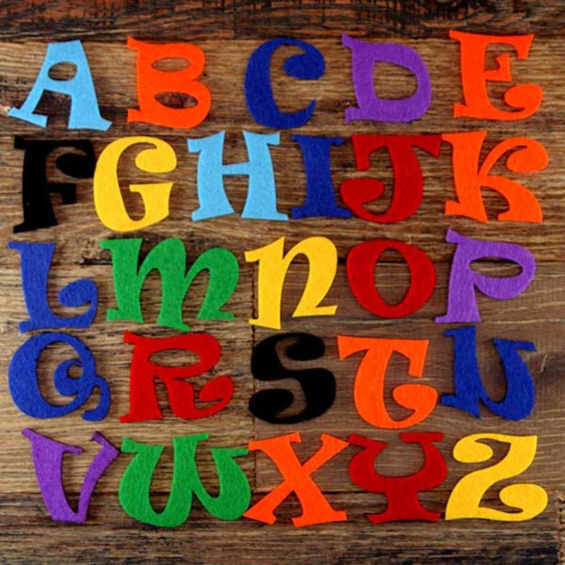 Ravie Font Alphabet Set Upper Case Letters AZ 3mm Felt 26 Etsy UK