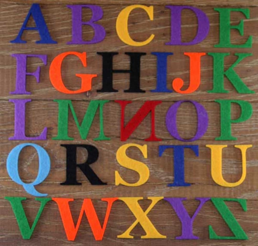 Georgia Font Alphabet Set Upper Case Letters A-Z 3mm Felt 26 Characters ...
