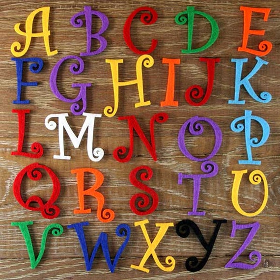 アルファベットクーパーのフェルトアイロンワッペン アルファベット