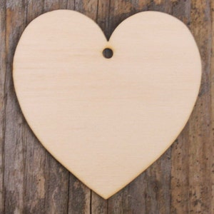 Madera Curvaceous Heart Craft Shape 3mm Contrachapado en tamaños 3cm a 25cm