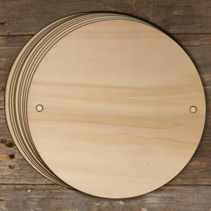 10x Círculos redondos lisos de madera para manualidades, formas de madera contrachapada de 3 mm
