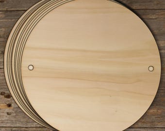 10x Wooden Plain Round Circles Craft Shapes 3mm Plywood