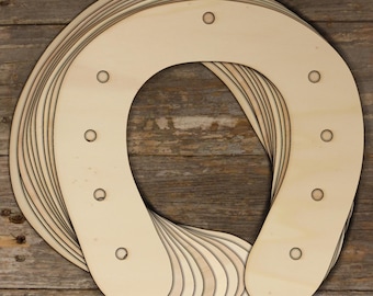 10x houten hoefijzer ambachtelijke vormen 3 mm multiplex bruiloft decoratie dierenboerderij