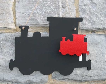 Chalk Blackboard Steam Train Shape per Memo Note e decorazioni per la casa