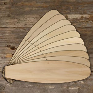 10x Holzsurfbrett Lang Schlichte Form Handwerksform 3mm Lagen Sportgeräte