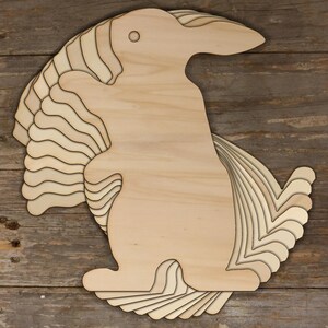 10x Coniglio in legno in piedi semplice forma artigianale 3mm compensato animali animali selvatici animali domestici